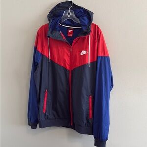 Nike Men's Red and Blue Windbreaker